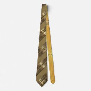 Gold Greek Key Neck Tie