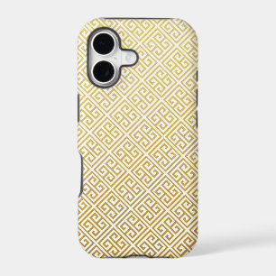Gold Greek Key Pattern iPhone Case