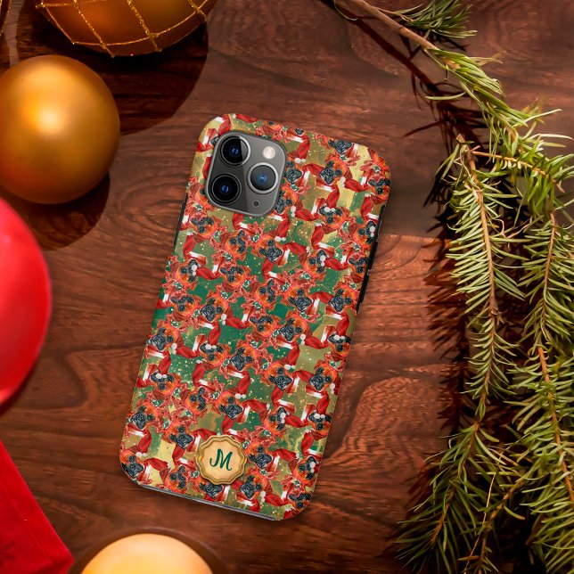 Gold Green Boxer Cute Dog Christmas Case-Mate iPhone Case (Creator Uploaded)