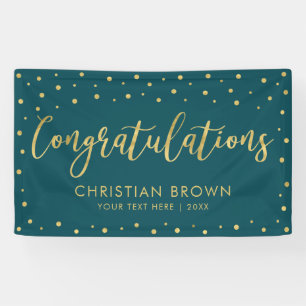 Gold & Green   Congratulations Party, Event Banner