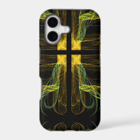 Gold & Green Cross iPhone 5 Custom Case-Mate ID