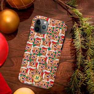 Gold Green Golden Retriever Cute Dog Christmas iPhone 11 Pro Case