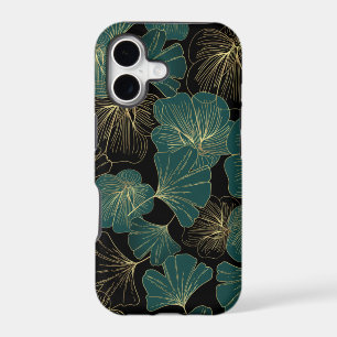 Gold green leaves
