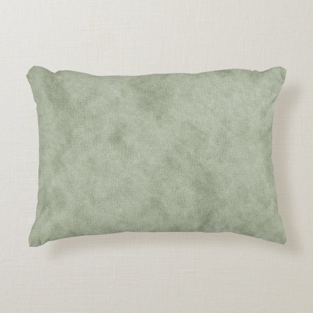 Gold Green Olive Vintage Style Throw Pillow (Front)
