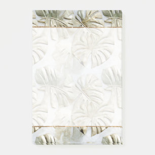 Gold Green Tropical Leaves Post-it Notes