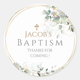 Gold Greenery Eucalyptus  Square Sticker