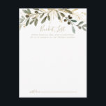 Gold Greenery Fall Wedding Bucket List Cards<br><div class="desc">These gold greenery fall wedding bucket list cards are the perfect activity for a modern wedding reception or bridal shower. The design features charming artistic green and gold foliage.

Change the wording to suit any life event. Bucket list sign is sold separately.</div>