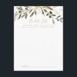 Gold Greenery Fall Wedding Bucket List Cards<br><div class="desc">These gold greenery fall wedding bucket list cards are the perfect activity for a modern wedding reception or bridal shower. The design features charming artistic green and gold foliage.

Change the wording to suit any life event. Bucket list sign is sold separately.</div>