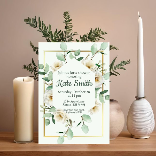 Gold Greenery Garden Shower  Invitation (Creator Uploaded)