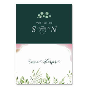 Gold Greenery Printable Wedding Place Cards