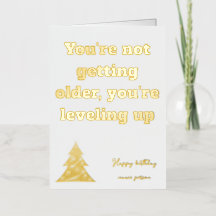 Gold Greeting Love Birthday Card Unique Gift idea