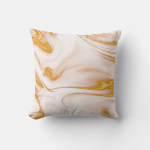 Gold Grey And White Marble Cushion