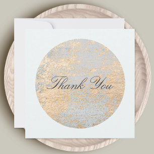  Gold Grey Artistic Abstract Thank You Card