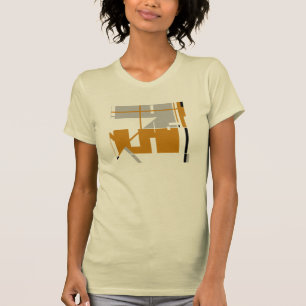 Gold Grey Black MCM-inspired Geometric Abstract T-Shirt