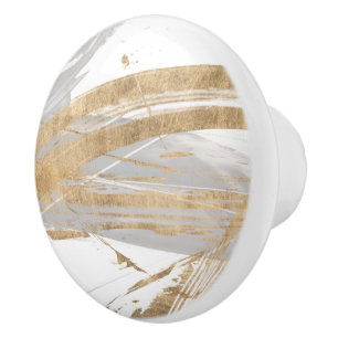 Gold & Grey Ceramic Knob