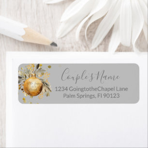 Gold Grey Christmas Wedding