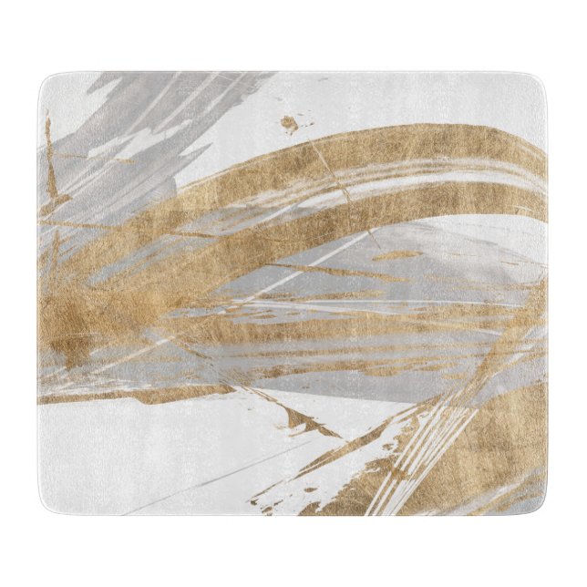 Gold & Grey Cutting Board (Front)