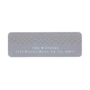 Gold Grey Elegance Diamond Geo Deco Wedding