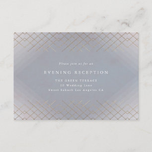 Gold Grey Elegance Diamond Geo Deco Wedding Enclosure Card