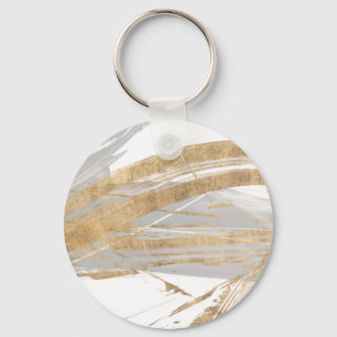 Gold & Grey Key Ring