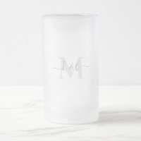 Gold & Grey Monogram Swash Script