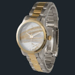 Gold & Grey Watch<br><div class="desc">Gold & Grey II by Studio W. Features grey and gold lines against a white background.</div>