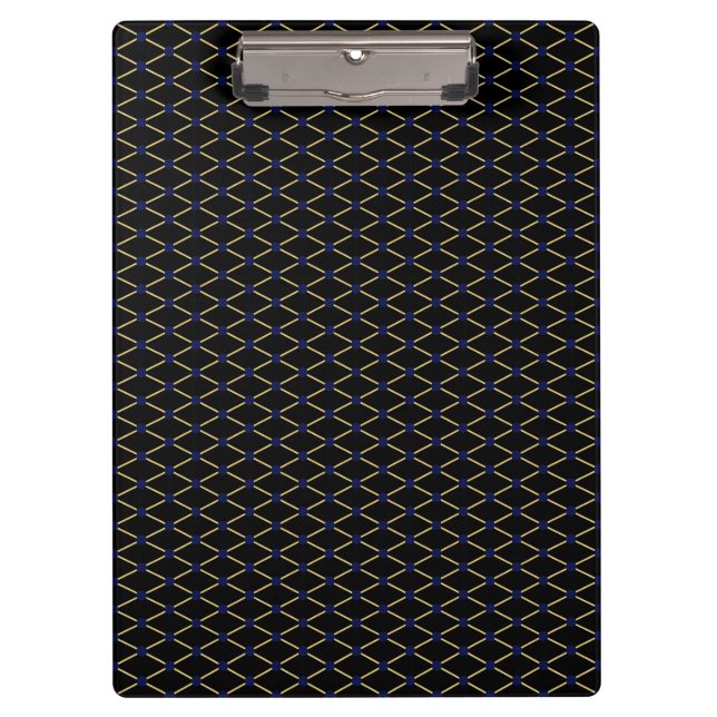 Gold grid pattern - Customise Background Colour Clipboard (Front)