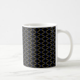 Gold grid pattern - Customise Background Colour Coffee Mug