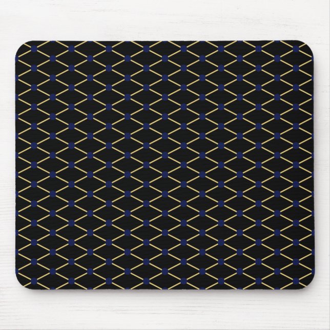 Gold grid pattern - Customise Background Colour Mouse Mat (Front)