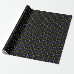 Gold grid pattern - Customise Background Colour Wrapping Paper