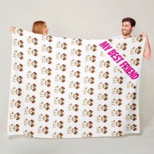 Gold Grooming Pet Personalised Elegant Collection Fleece Blanket