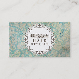 GOLD Grunge Damask Hair Stylist Appointment Cards