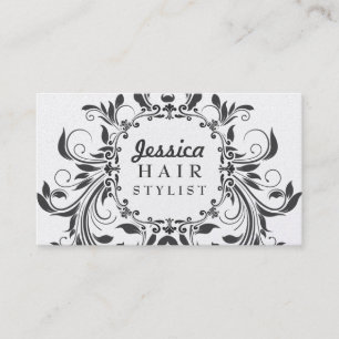 GOLD Grunge Floral Hair Stylist Appointment Cards