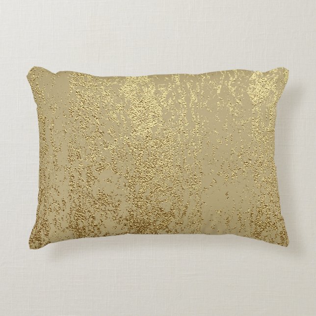 Gold grunge texture to create distressed effect decorative cushion (Front)