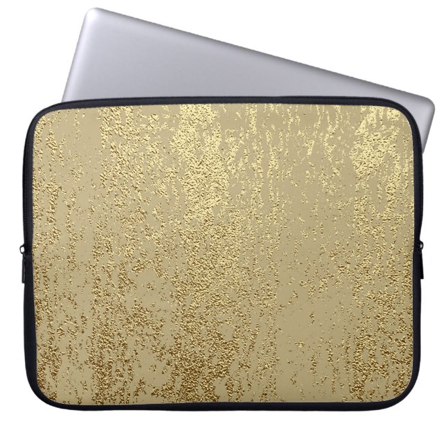 Gold grunge texture to create distressed effect laptop sleeve (Front)