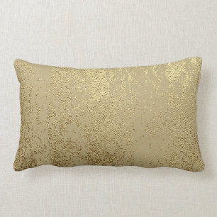 Gold grunge texture to create distressed effect lumbar cushion
