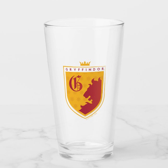 Gold GRYFFINDOR™ Crowned Crest Glass (Front)