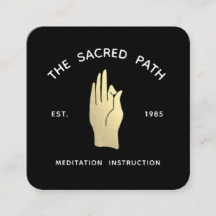 Gold Gyan Mudra Meditation Teacher  Square Busines Square Business Card