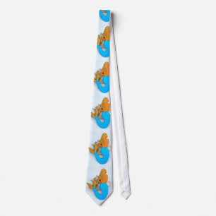gold hair mermaid tie