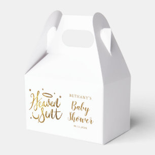 Gold Halo Heaven Sent Baby Shower Favour Box