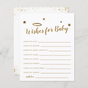 Gold Halo Heaven Sent Shower Wishes for Baby