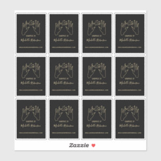 Gold Hand-drawn Moon Script Name Handmade By