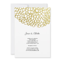 Gold Hand-drawn Petal Pattern Wedding