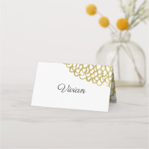 Gold Hand-drawn Petal Pattern Wedding