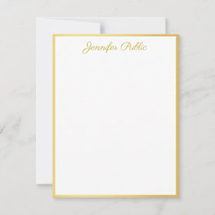 Gold Hand Script Vertical Template Personalised