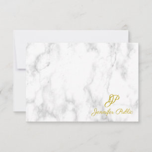Gold Handwritten Monogram Name Marble Template