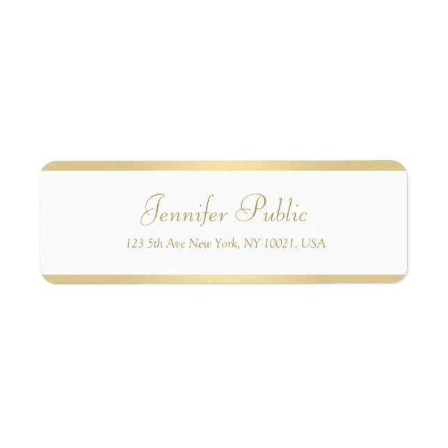 Gold Handwritten Script Elegant Template Modern (Front)