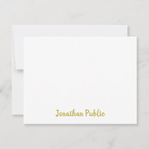 Gold Handwritten Script Text Personalised Template