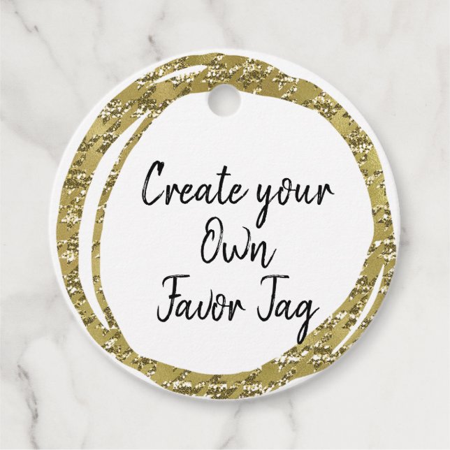 Gold Hang Tag Template Create Your Own (Front)