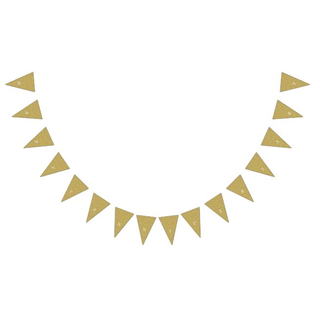 Gold Happy Anniversary Bunting (All)